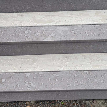 2 tone composite deck with black composite railing