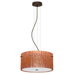 Besa Lighting - Besa Lighting Tamburo 16v2 - Three Light Cable Pendant with Flat Canopy - Tamburo is a classic open-ended cylinder of handcrTamburo 16v2 Three L Bronze Stone Copper  *UL Approved: YES Energy Star Qualified: n/a ADA Certified: n/a  *Number of Lights: Lamp: 3-*Wattage:100w A19 Medium base bulb(s) *Bulb Included:No *Bulb Type:A19 Medium base *Finish Type:Bronze
