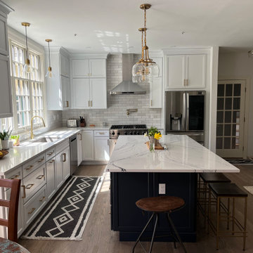 Kraftmaid Grandview Dove and Midnight
