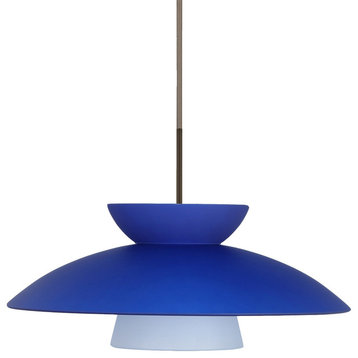 Besa Lighting 1JT-451323-BR Trilo 15 - One Light Cord Pendant with Flat Canopy