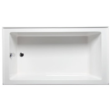 Malibu Driftwood LH Rectangle Combo Whirlpool and Air Bathtub 72x32x22 Biscuit