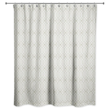 Beige Kirkwood 71x74 Shower Curtain