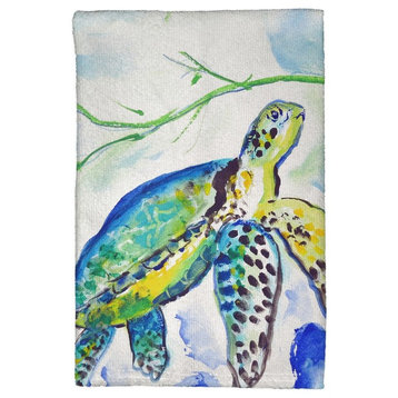 Yellow Sea Turtle Kitchen Towel - Two Sets of Two (4 Total)