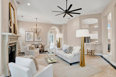 Transitional living room photo in Other