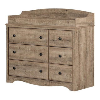 Angel Changing Table 6-drawers-Weathered Oak-South Shore - Rustic ...