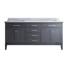 Lillian Double Vanity, Gray, 72"