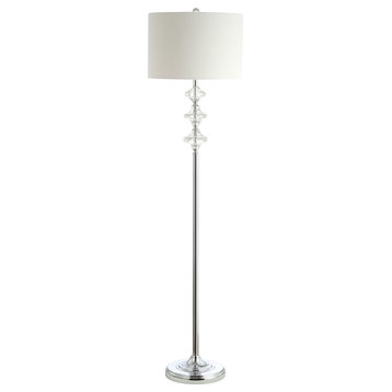 Safavieh Lottie Floor Lamp, White/Chrome