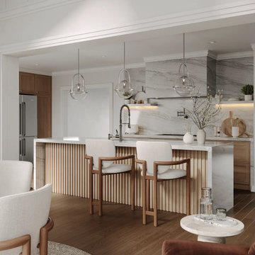 Oak & Stone Light-Filled Kitchen & Lounge