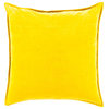 Cotton Velvet Pillow, Mustard, Cover Only, 18"