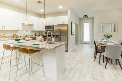 Example of a transitional kitchen design in Orlando
