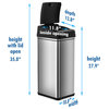iTouchless 13 Gallon Sensor Trash Can with AbsorbX Odor Control System