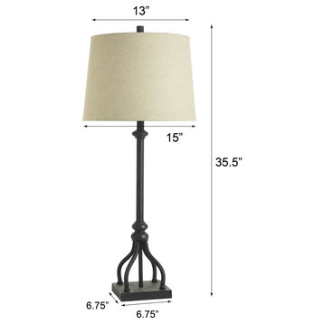 StyleCraft Industrial Table Lamp With Sanded Bronze Finish L332088DS