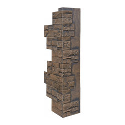 136-36-STACKED STONE VENEER CORNER 36"H X 11"W X 1 1/4"D - Wall Panels