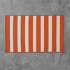 Stripe It Tangerine 2'x11', Runner Rectangle Rug, Braided