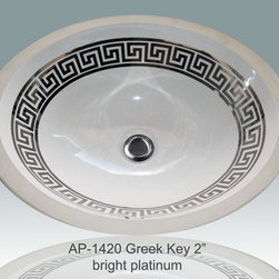 Hand Painted Undermounts by Atlantis Porcelain - Bathroom Sinks