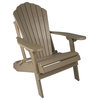 Classic Adirondack Folding Chair, Weatherwood