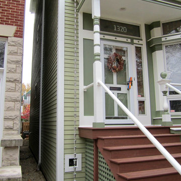 Chicago, IL Exterior Remodel Hardie Heathered Moss Siding