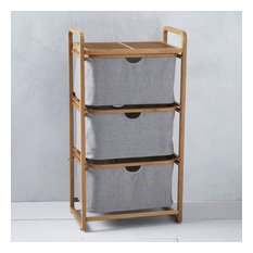 Bamboo Laundry - Triple Shelving Laundry Basket