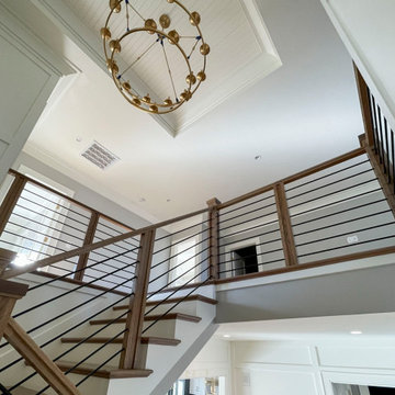 Project #101 | Elegant Staircase with Custom Carved Newels