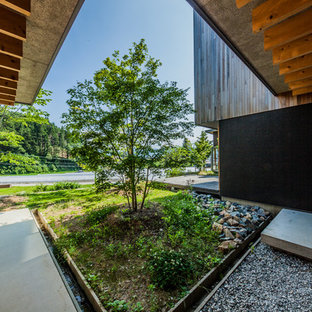 他の地域の中サイズのアジアンスタイルのおしゃれな中庭 (半日向) の写真