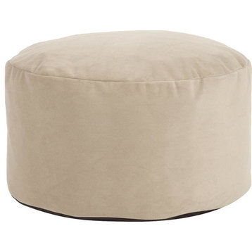 HOWARD ELLIOTT Foot Pouf Ottoman Tan Brown/Beige/Tan Polyester Poly