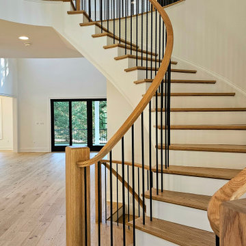 Project #110 | Beautiful Curved Staircase with Circular Balcony