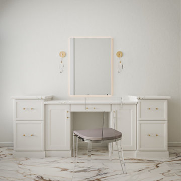 Luxury Marble Bathroom with Gold Accents