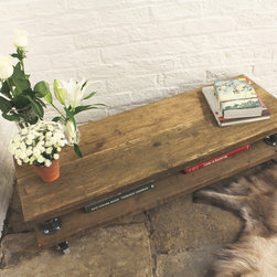 Cassie Chestnut Stained Reclaimed Scaffolding Board Shelved Coffee Table - Coffee Tables
