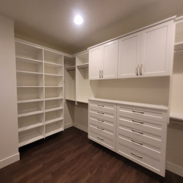 Large white master closet