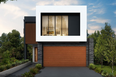 4 Bedroom House Plans. THE FITZGIBBON - SL4003-B . Modern House Blueprint.