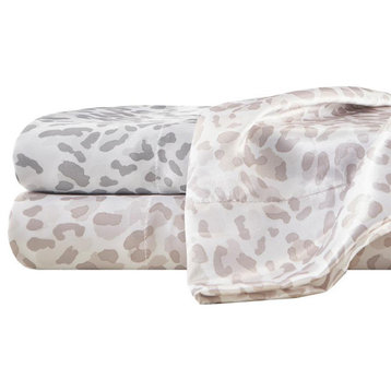 Sheet Set Twin Taupe Leopard