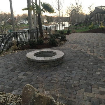 Concrete Paver Walkway & Fire Pit