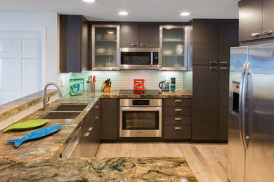 Photo of a beach style kitchen in San Diego.
