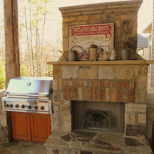 outdoor fireplace
