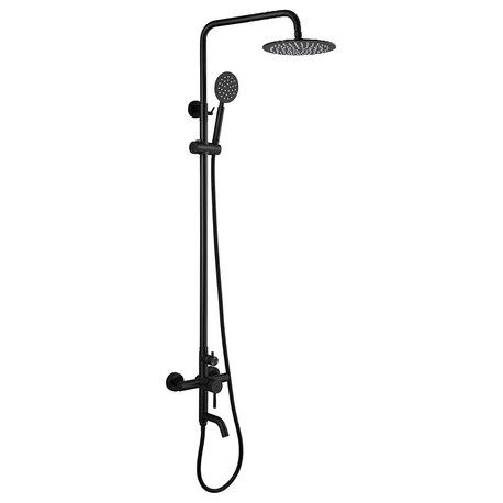 Kenzo Triple Function Outdoor Shower Stainless Steel, Matte Black