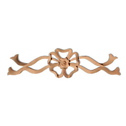 Inviting Home Inc. - Avondale Medium Bow Wood Carving, Cherry - Onlays And Appliques