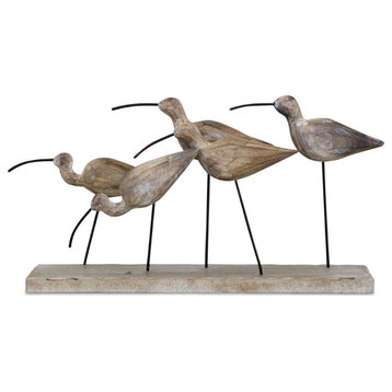 Home Decorative Birds 13"L x 7 Wood/Metal