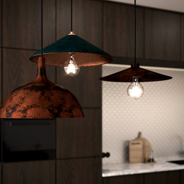 Copper Pendant Lamp in the Kitchen