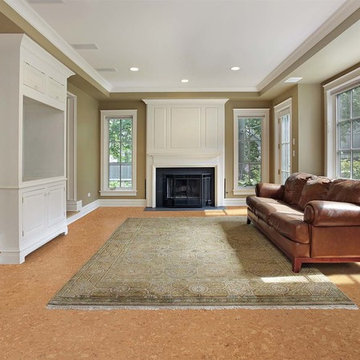 Cork Flooring in a living room
