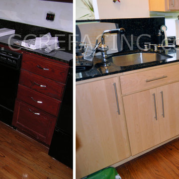 San Francisco reface with Natural Maple slab doors