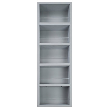 Meadow Primed Gray On the Wall Spice Rack 35"h x 11"w x 3.5"d