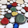 Mix Colors Pebble Porcelain Mosaic Tile