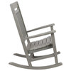 Flash Furniture Winston All-Weather Patio Rocking Chair in Gray (Set of 2)