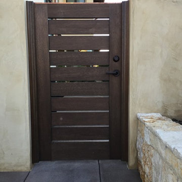 Modern Wood Custom Gates by Garden Passages