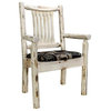 Montana Woodworks Hand-Crafted Wood Captain's Chair in Natural