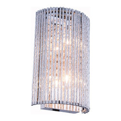 Beautiful Elegant Lighting Influx 2 Light Sconce with Chrome finish - Lighting