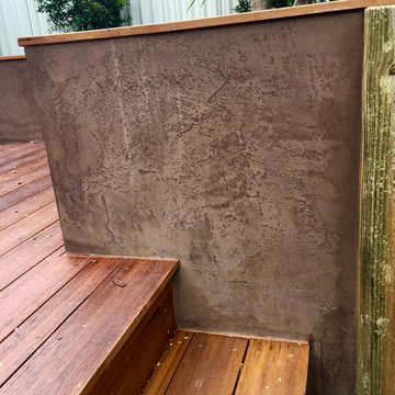 Rustic Marmorino Garden Wall