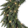 24" Pre-Lit Camdon Fir Artificial Christmas Wreath, Clear Dura-Lit Lights