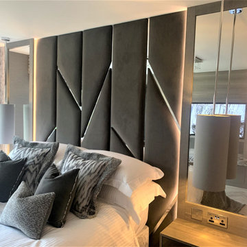 Master Bedroom Dressing Room and Media wall