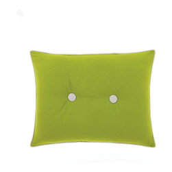 Green Rectangular Cotton Cushion with Filler - Bed Pillows